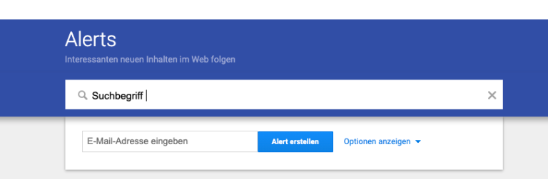 Monitoring ganz einfach mit Google Alert Verbindung schaffen